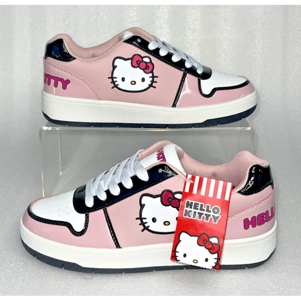 Sanrio Hello Kitty Court Sneakers Women's Size 7 Pink Lace Up Shoes‎ NEW W/ TAGS